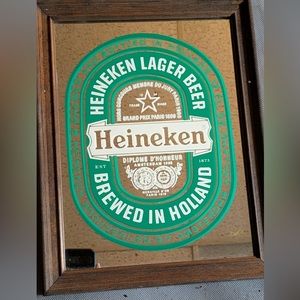 VINTAGE Heineken 70’s pub mirror